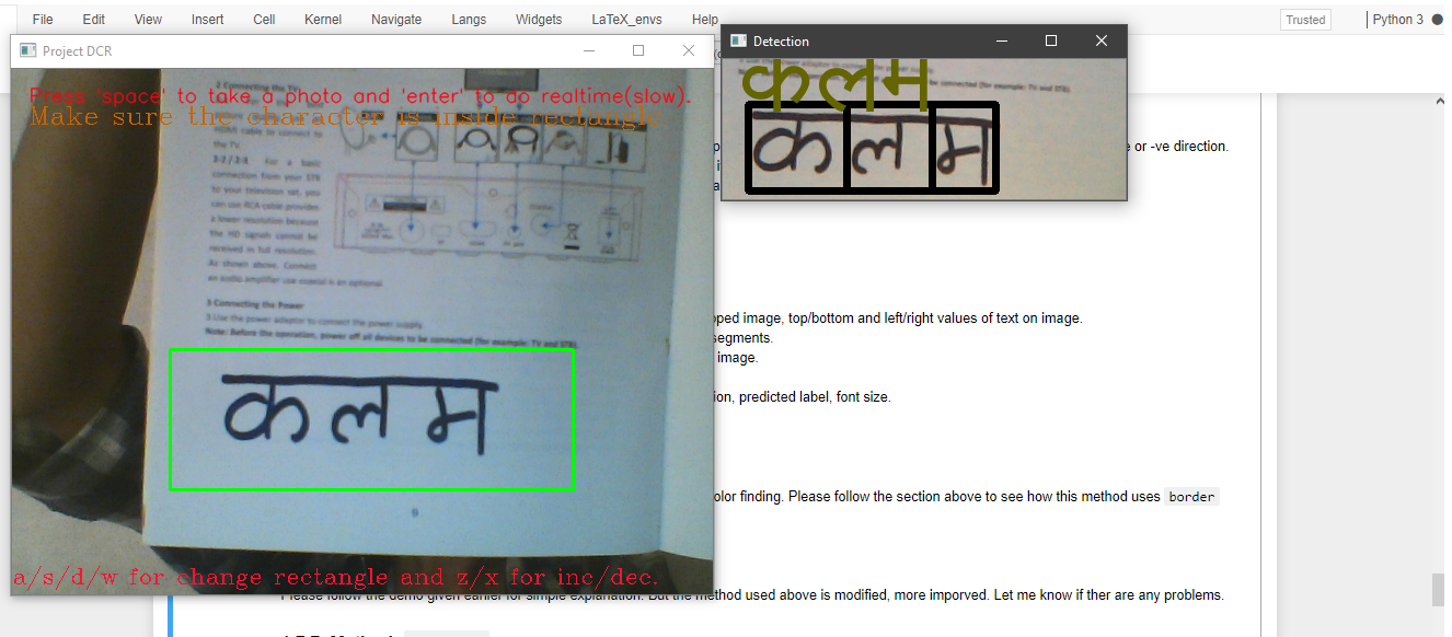OCR For Devanagari Handwritten Character: Segmentation, Localization using NumPy