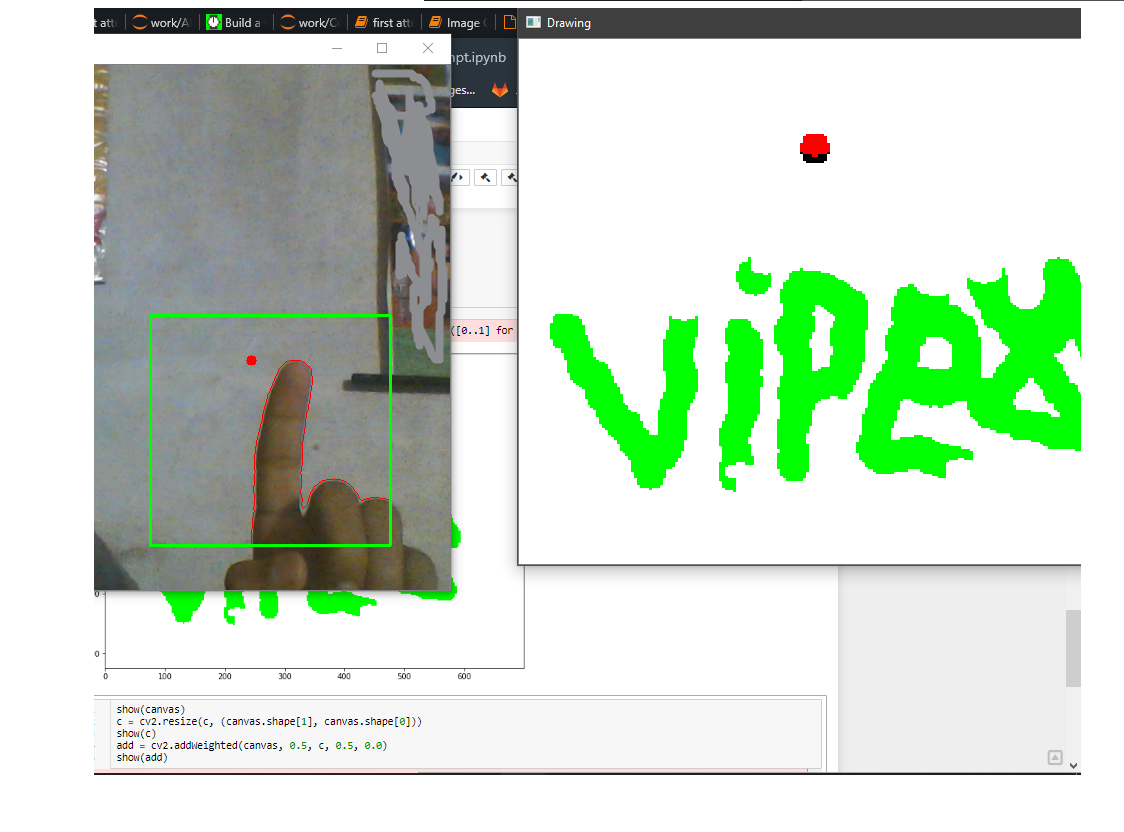 Gesture Based Visually Writing System Using OpenCV and Python