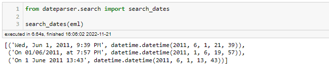 Find DateTime in the Text Using Python